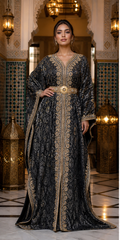 Black Brocade Kaftan — Moroccan Takchita