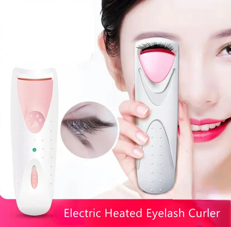 1pc Electric Heated Eyelash Curler with Eyelash Card Makeup Eye Lashes